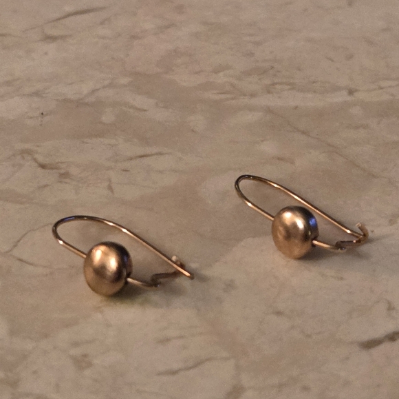 Dainty Gold French Hook Earrings - Picture 3 of 4